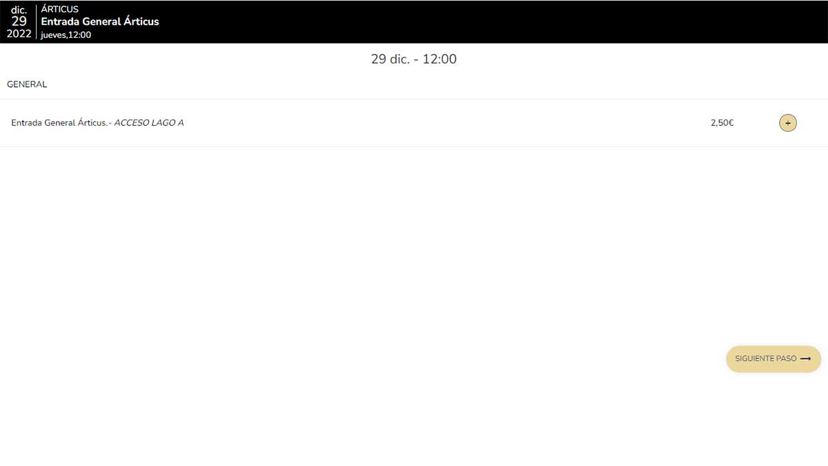 Elección de las entradas