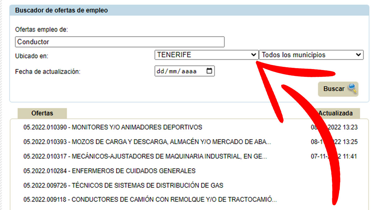 Usar los filtros del buscador