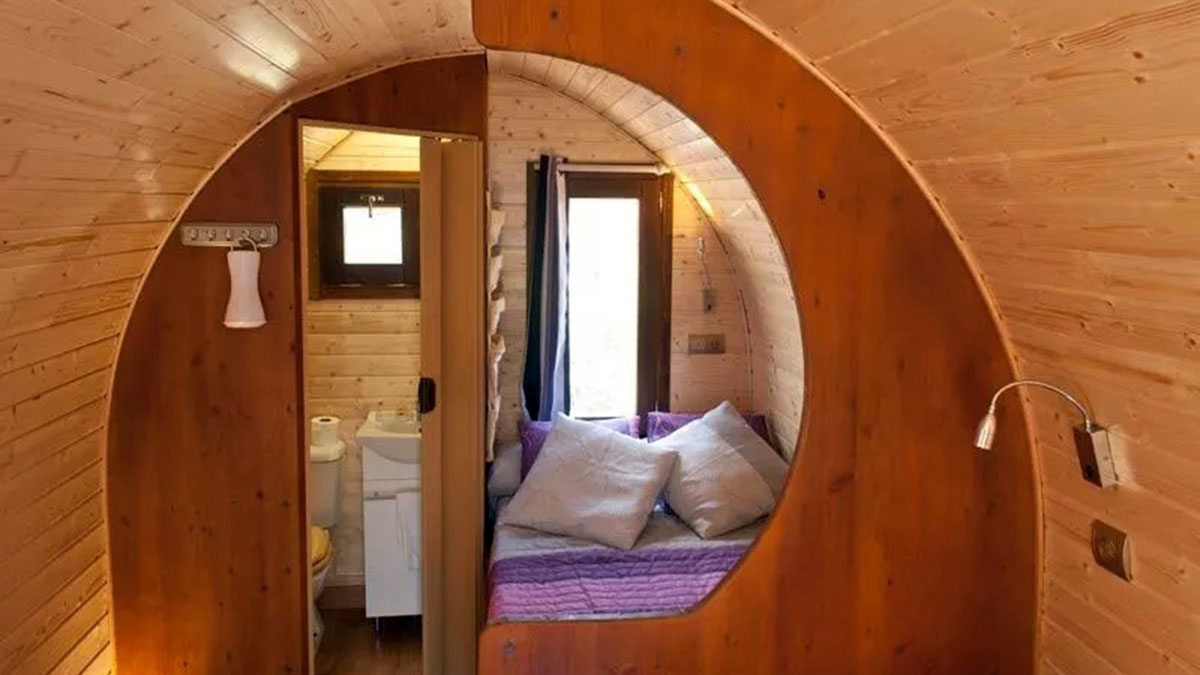 Interior de una cabaña