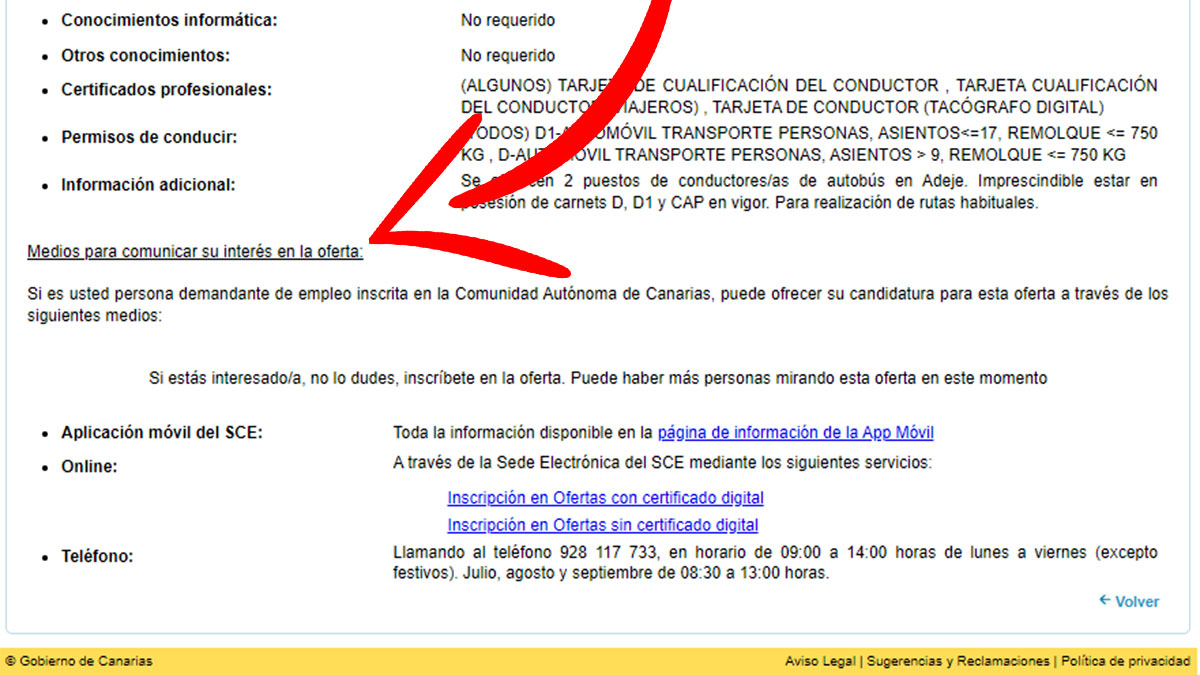 Cómo inscribirse a una oferta