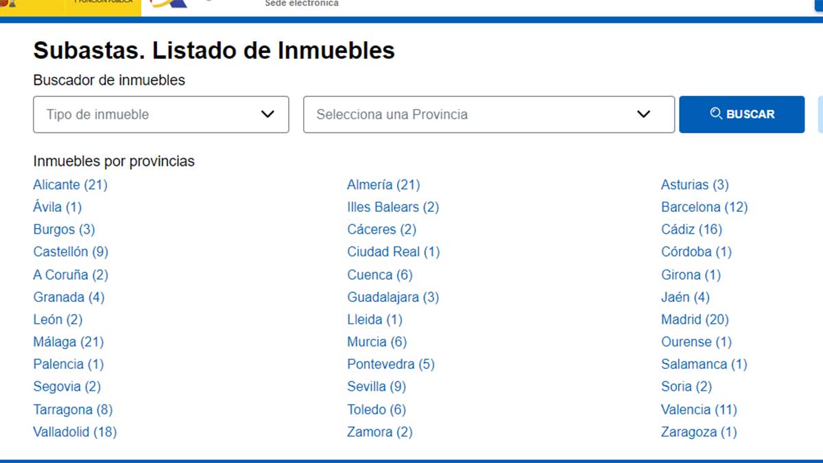 Catálogo de viviendas disponibles