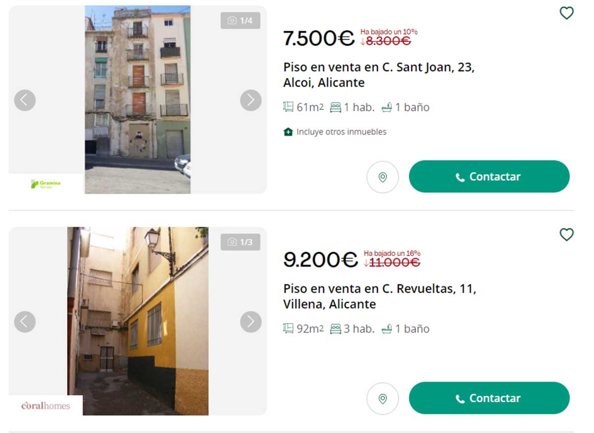 Pisos de banco en Alicante 