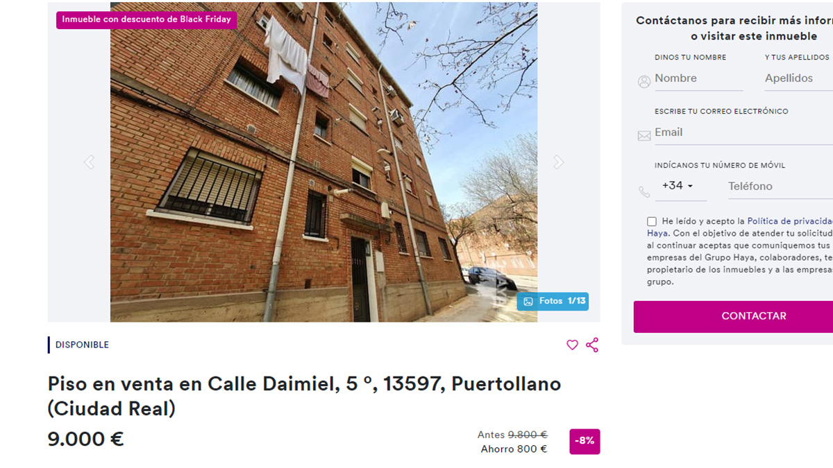 Vivienda en Puertollano por 9.000 euros