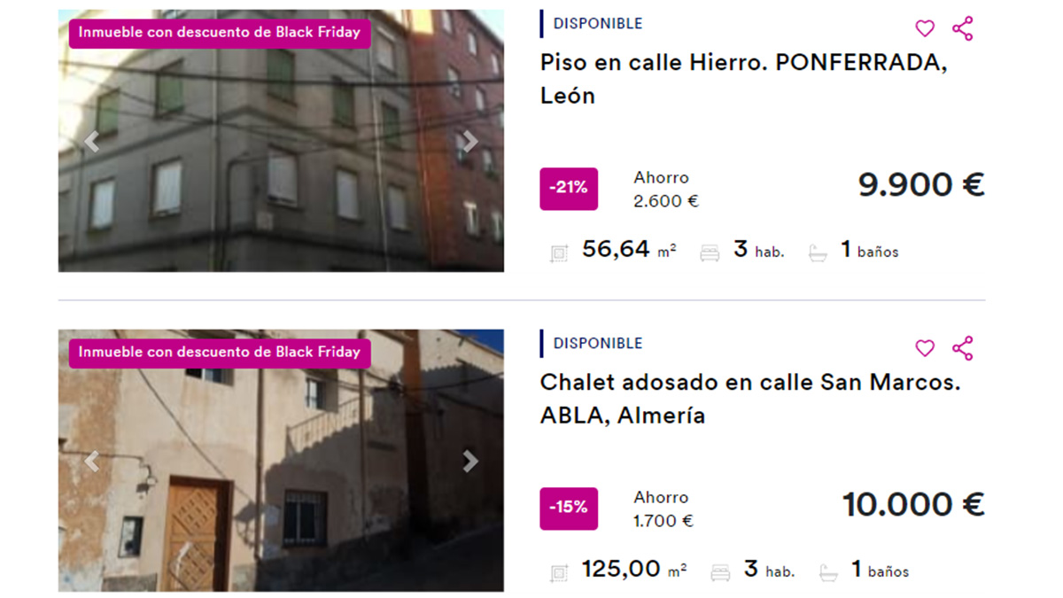Pisos en venta por 10.000 euros