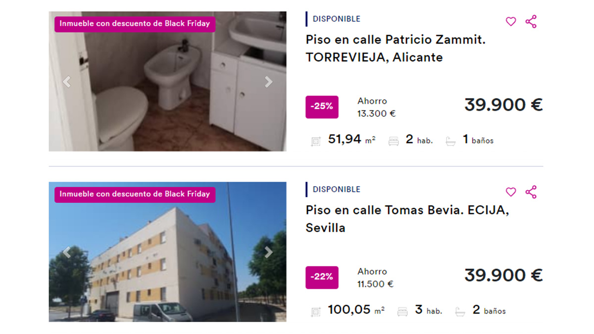 Casas en venta con oferta por 39.000 euros
