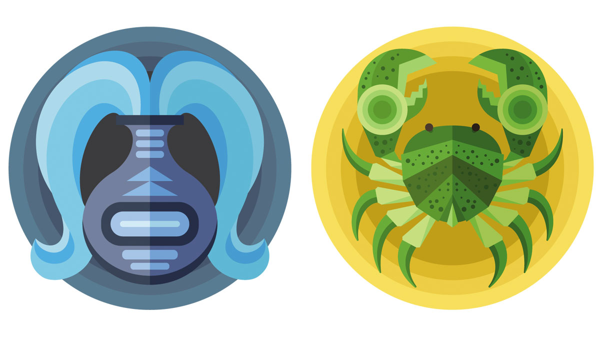 Compatibilidad de Acuario y Cáncer