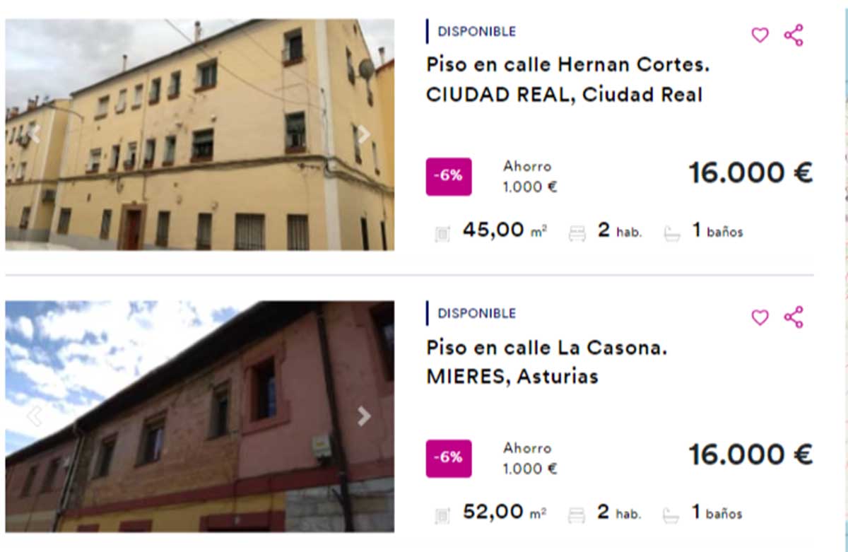 Casa en venta por 16.000 euros