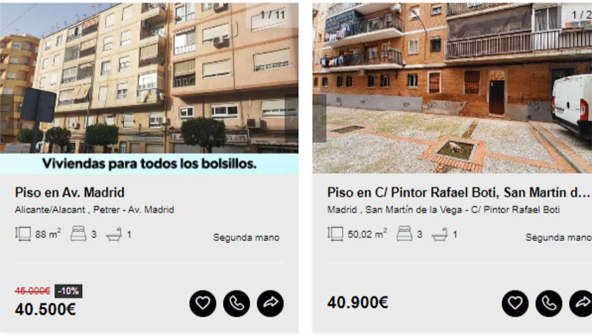 Casas en venta por 41.000 euros