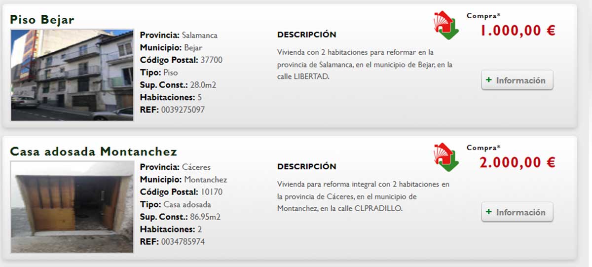 Casa más barata por 1.000 euros