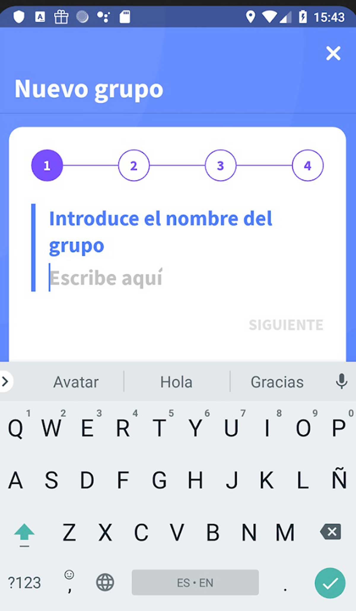 Nombre del grupo