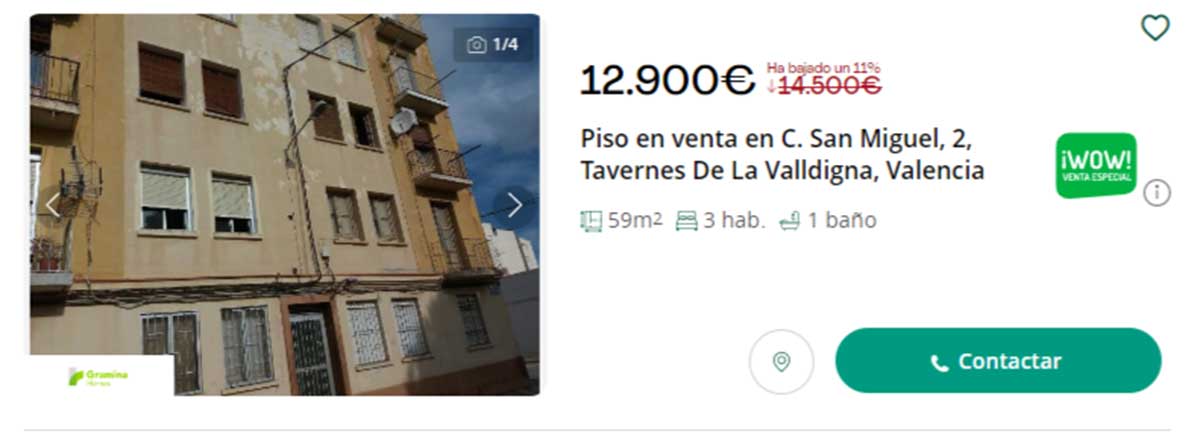 Piso por 12.000 euros