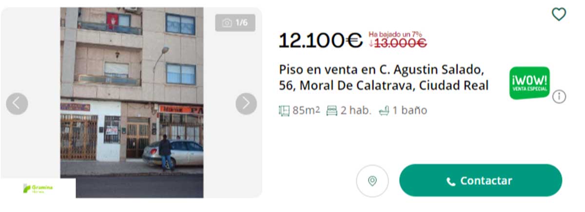Piso por 12.100 euros