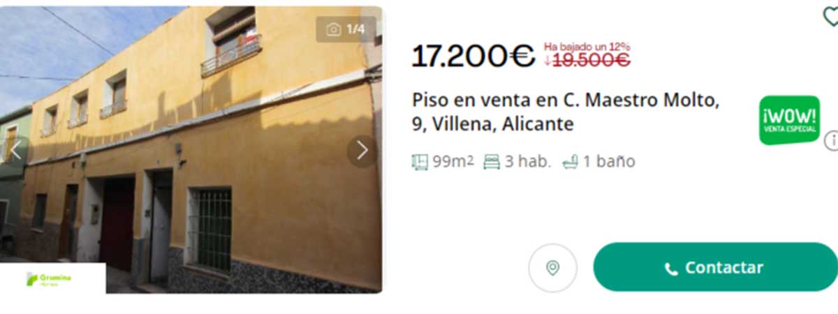 Piso 17.200 euros
