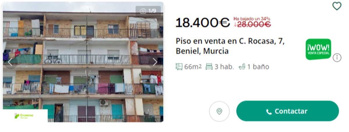 Piso por 18.000 euros
