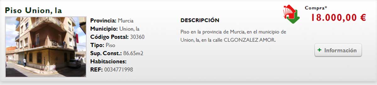 Vivienda por 18.000 euros