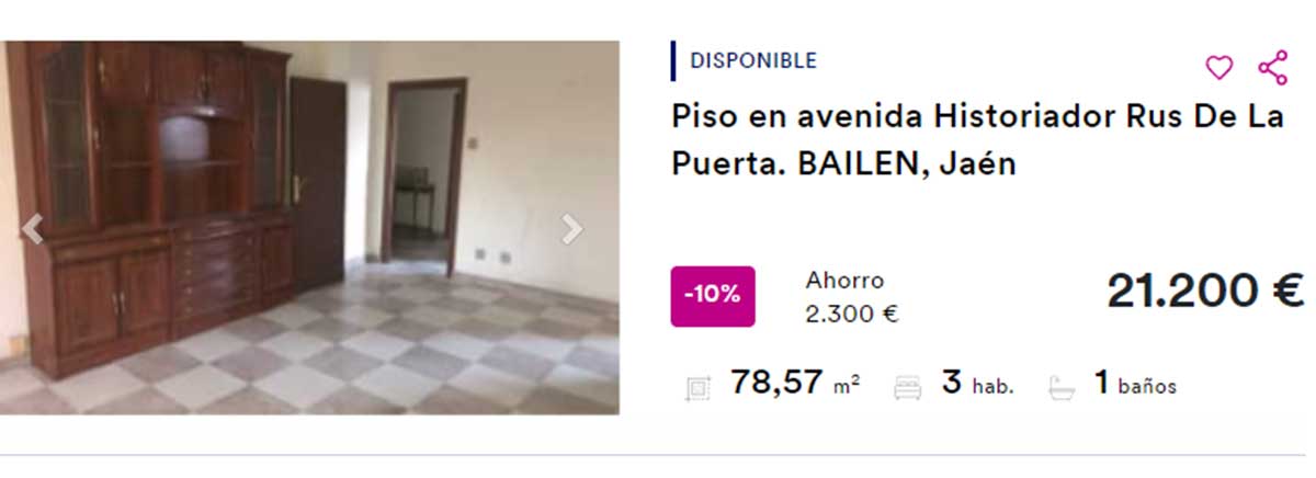 Pisos en venta por 21.000 euros