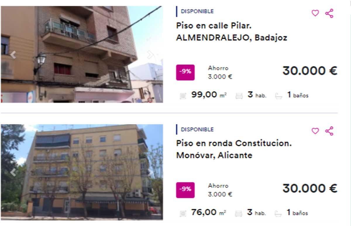 Viviendas por 30.000 euros