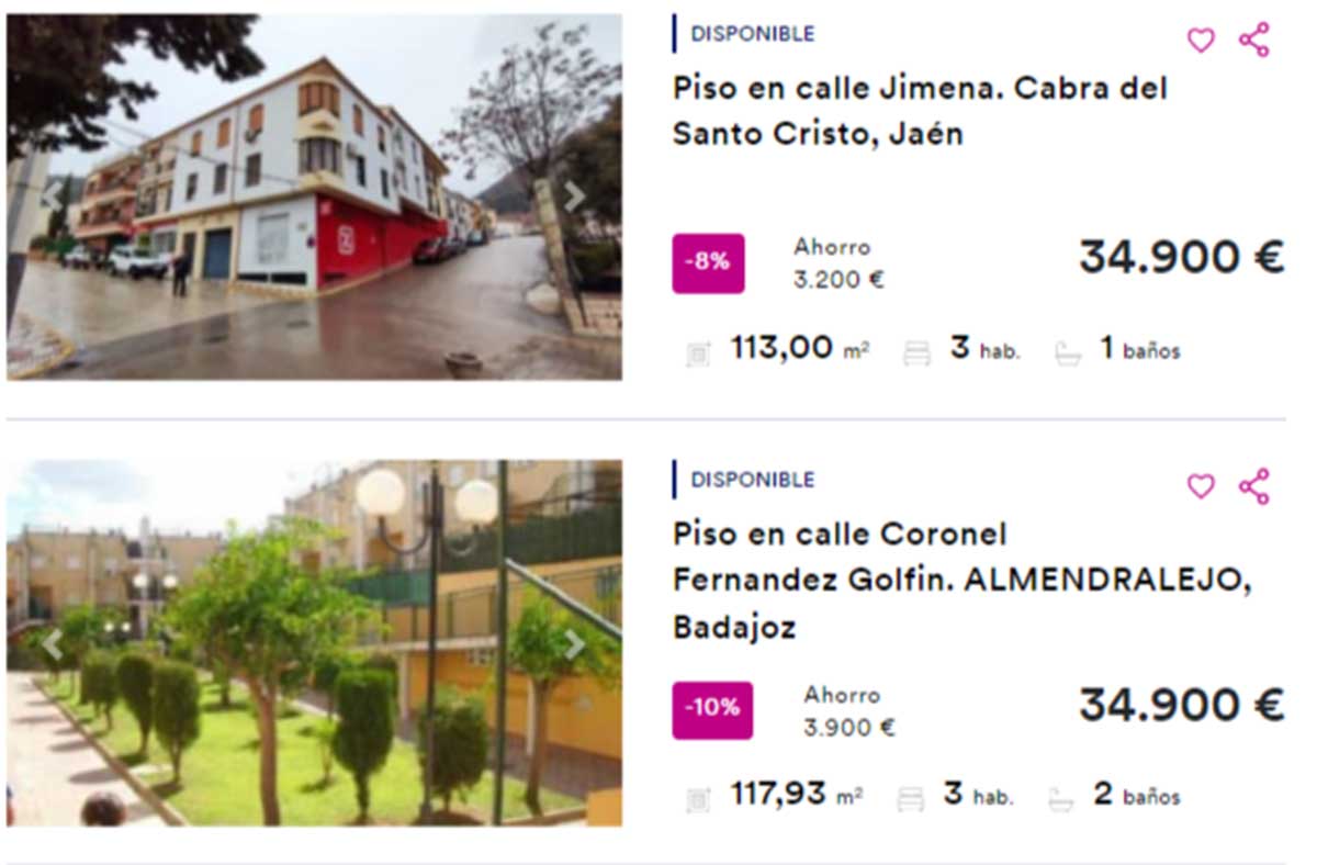 Viviendas por 34.000 euros
