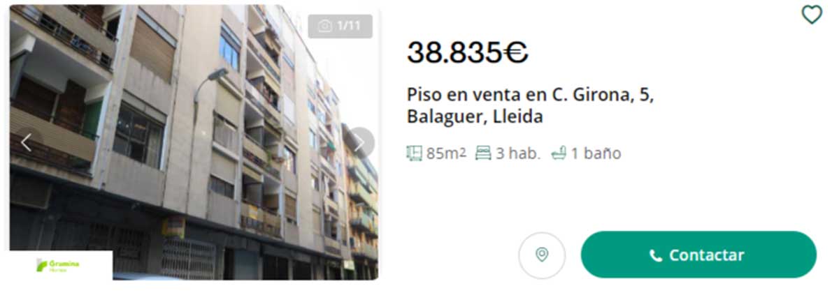 Piso en venta por 38.500 euros