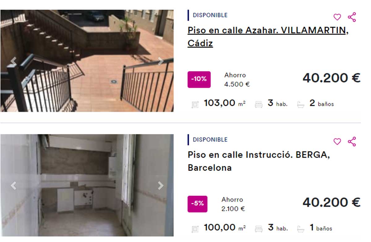 Pisos por 40.000 euros