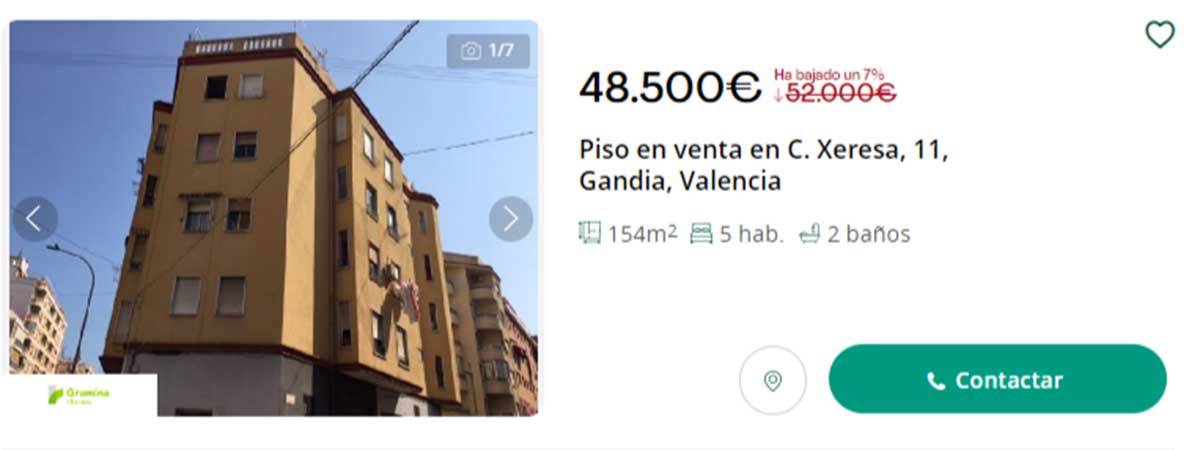 Piso por 48.500 euros
