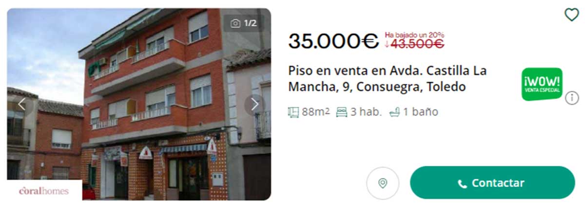 Piso en venta por 35.000 euros