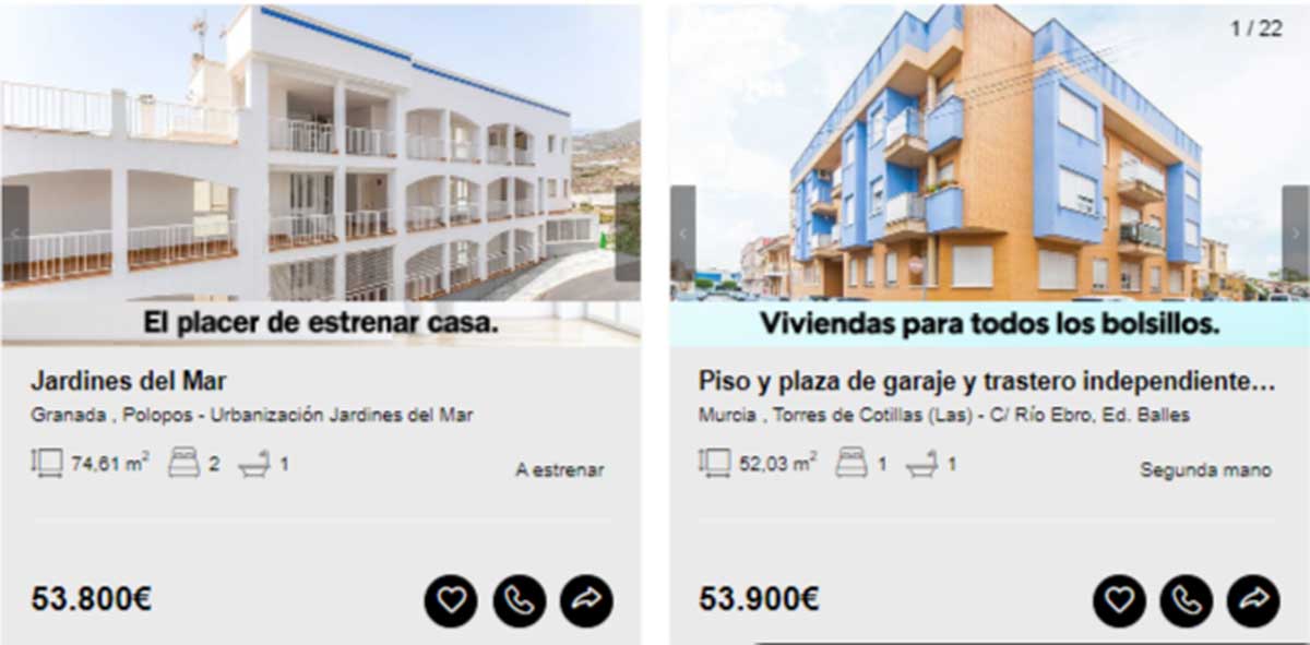 Ofertas de pisos por 54.000 euros