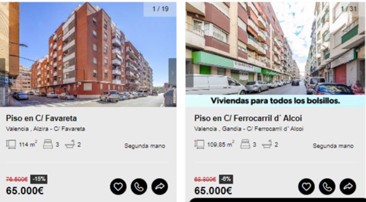 Viviendas por 65.000 euros