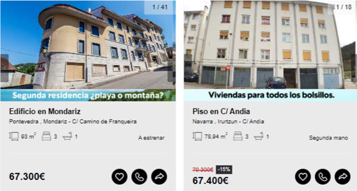 Pisos en venta por 67.000 euros