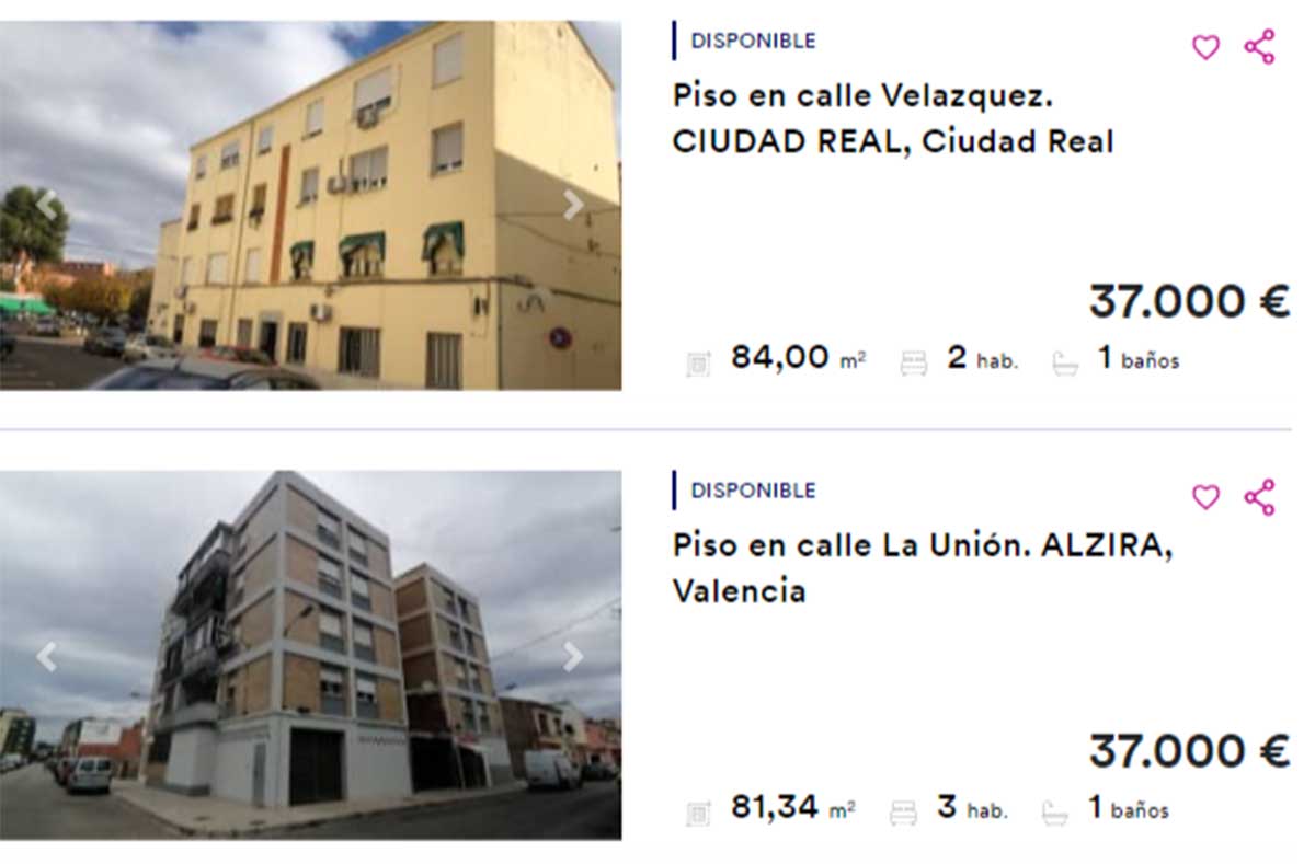 Piso en venta por 37.000 euros