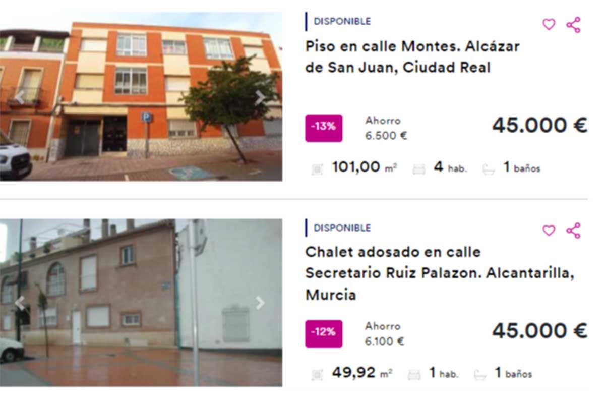 Viviendas por 45.000 euros