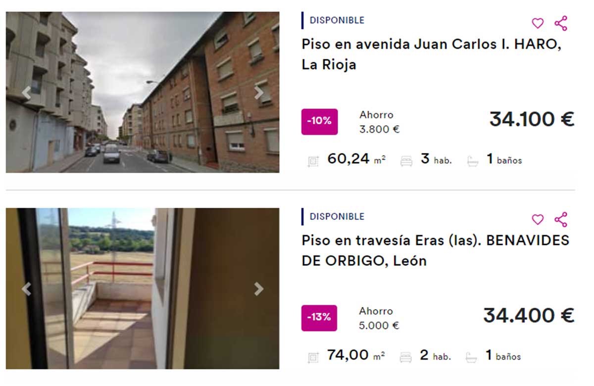 Viviendas por 34.000 euros
