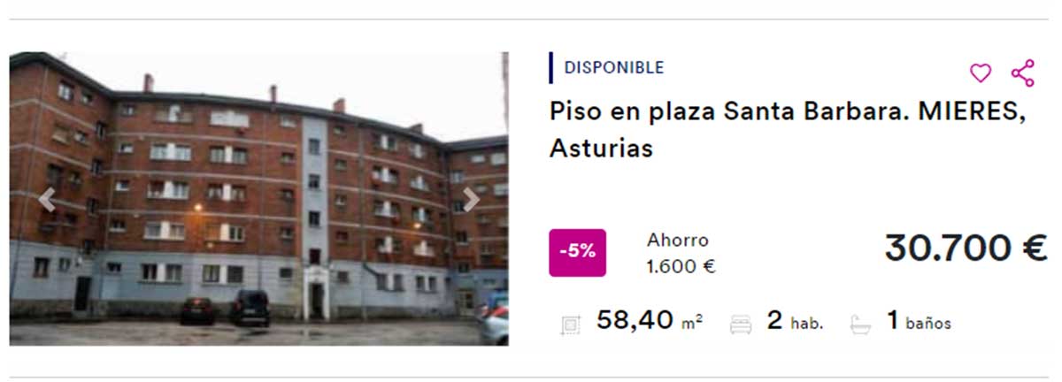 Pisos en venta por 30.000 euros