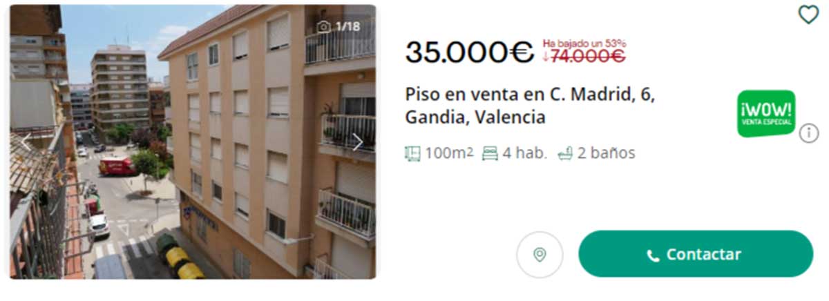 Vivienda en venta por 35.000 euros