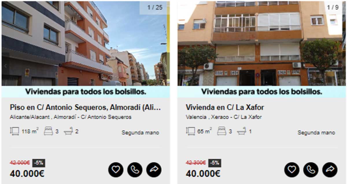 Viviendas por 40.000 euros