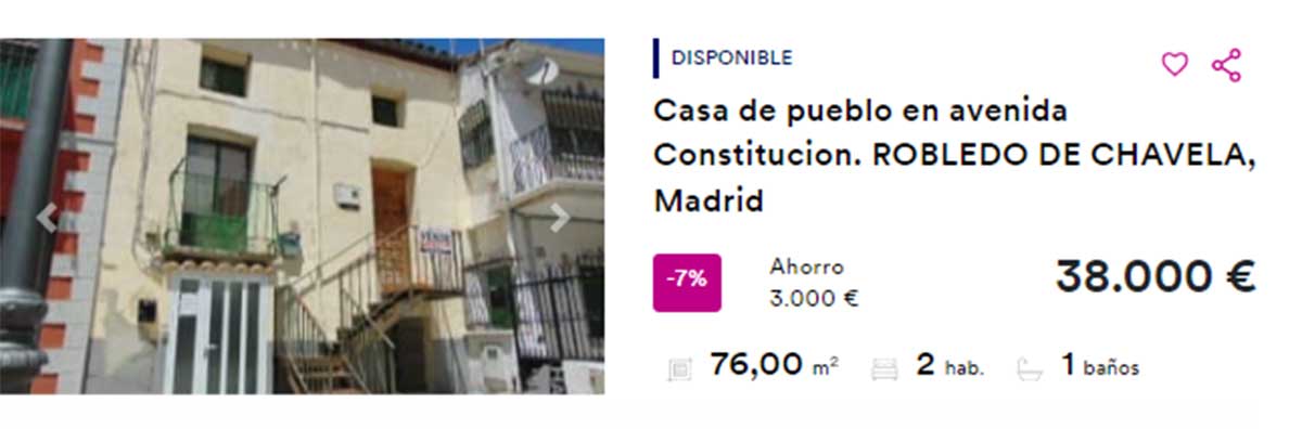 Casa en venta en Madrid por 38.000 euros
