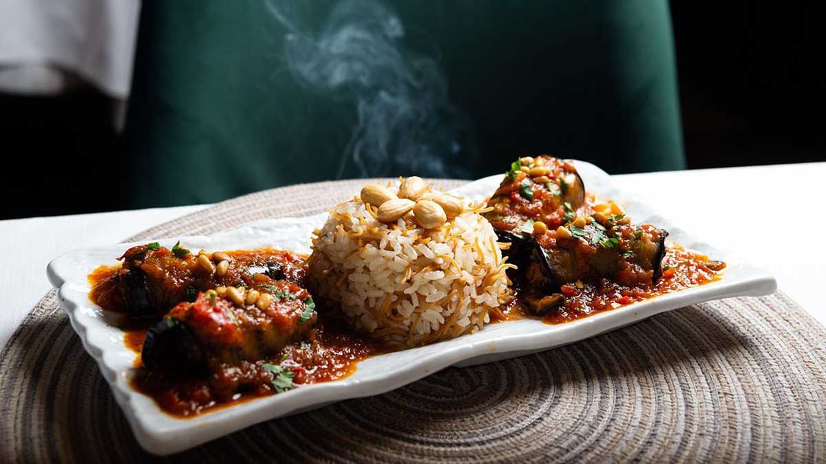 Arroz con carne guisada