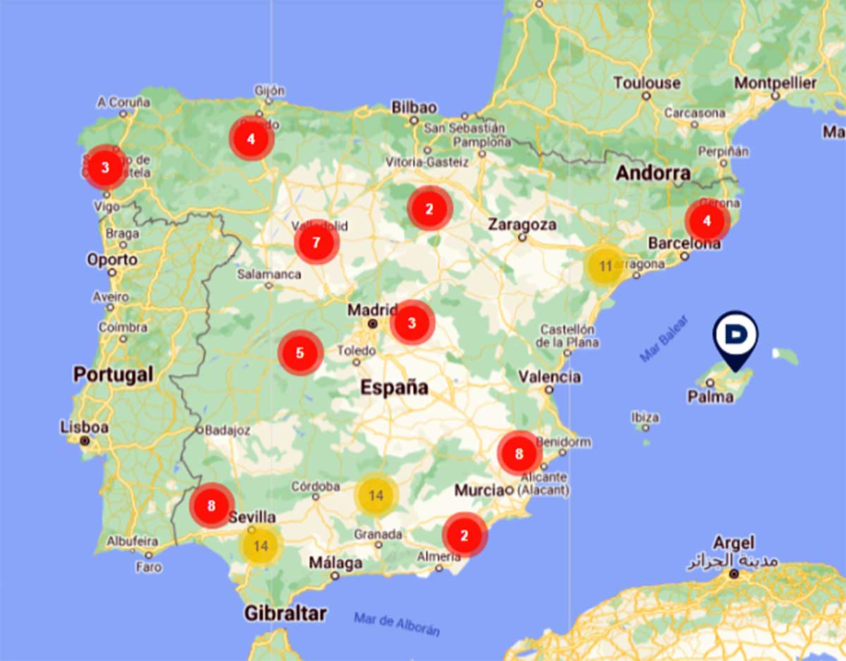 Mapa de oferta de viviendas de Diglo