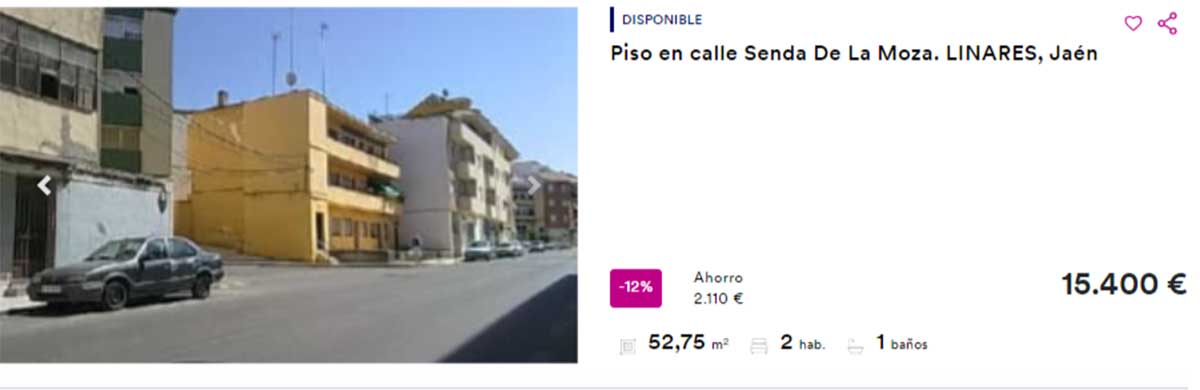 Vivienda en venta por 15.400 euros