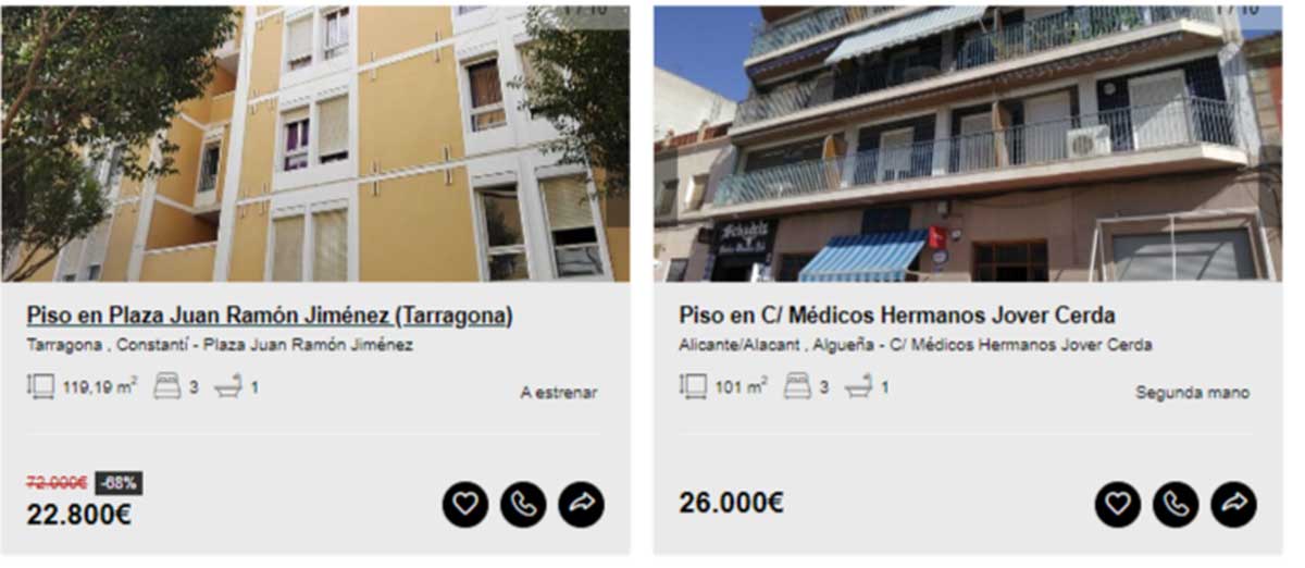 Piso en venta por 28.000 euros