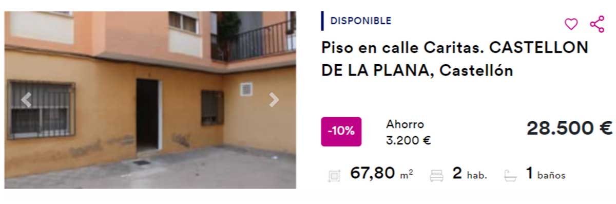 Piso en venta por 28.500 euros