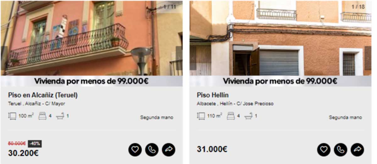 Vivienda en venta por 31.000 euros