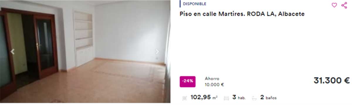 Piso a la venta por 31.000 euros