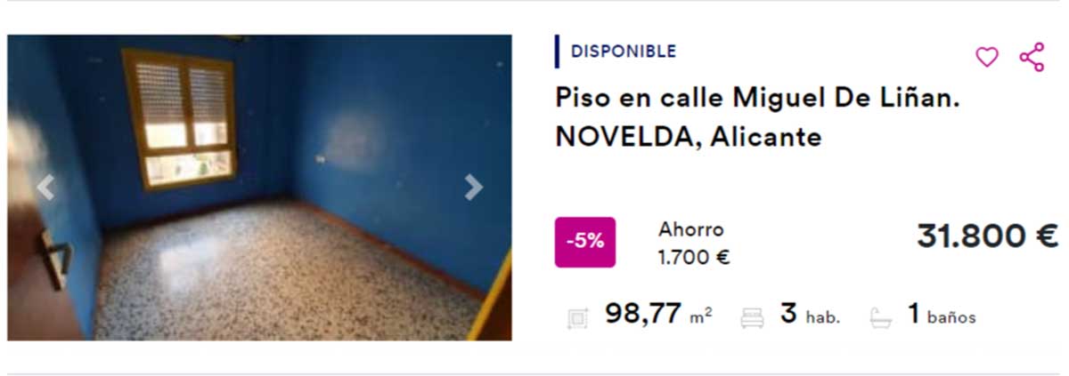 Piso en venta por 31.800 euros