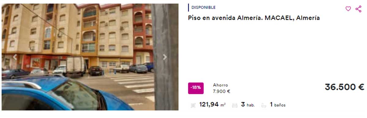 Piso a la venta por 36.000 euros