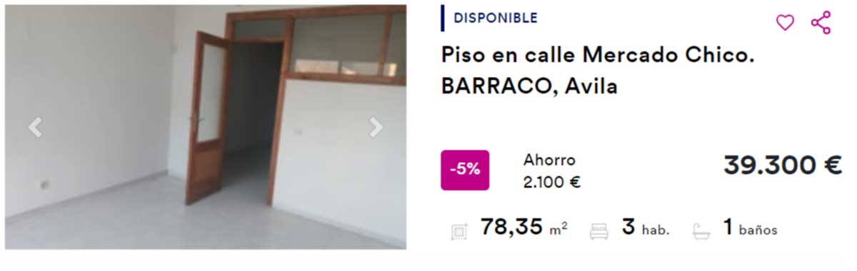 Piso en venta por 39.000 euros