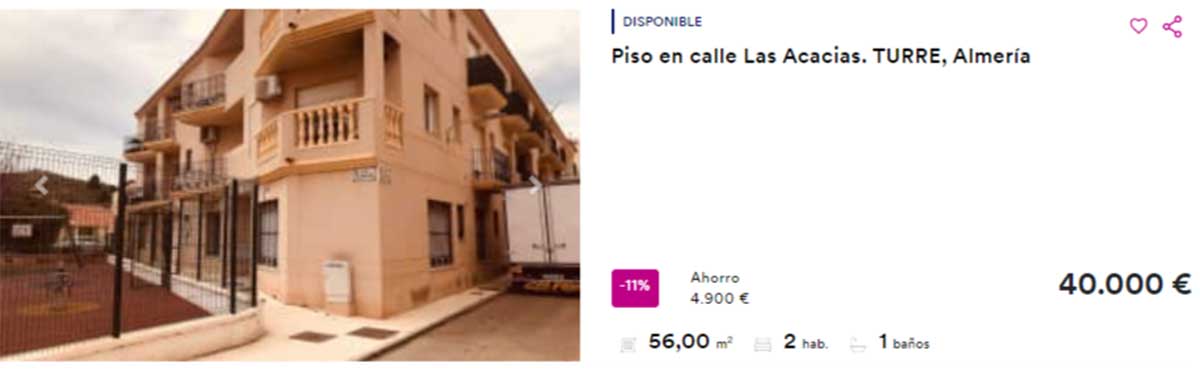 Vivienda en venta por 40.000 euros