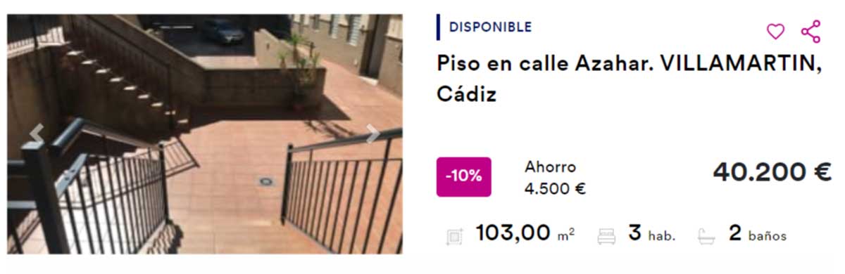 Piso en venta por 40.200 euros