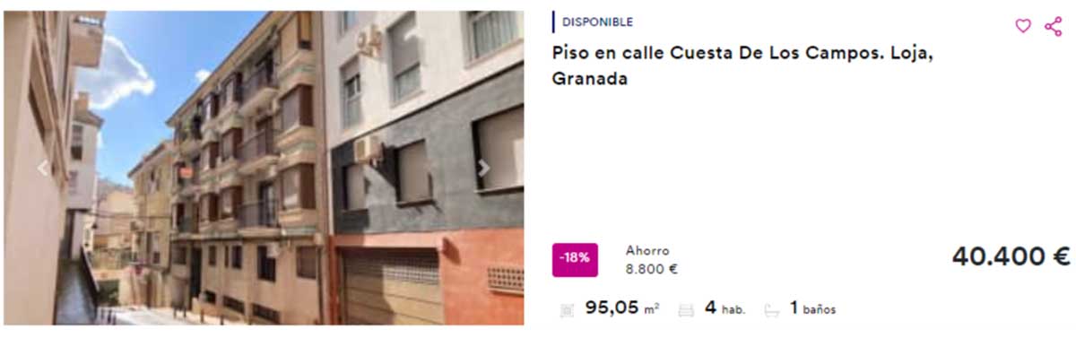 Piso a la venta por 40.400 euros