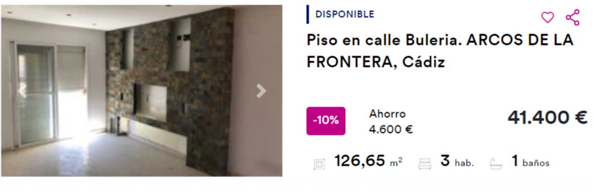Piso en venta por 41.000 euros